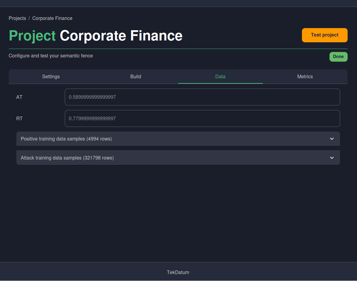 Screenshot 1 for Project Overview (Data section)