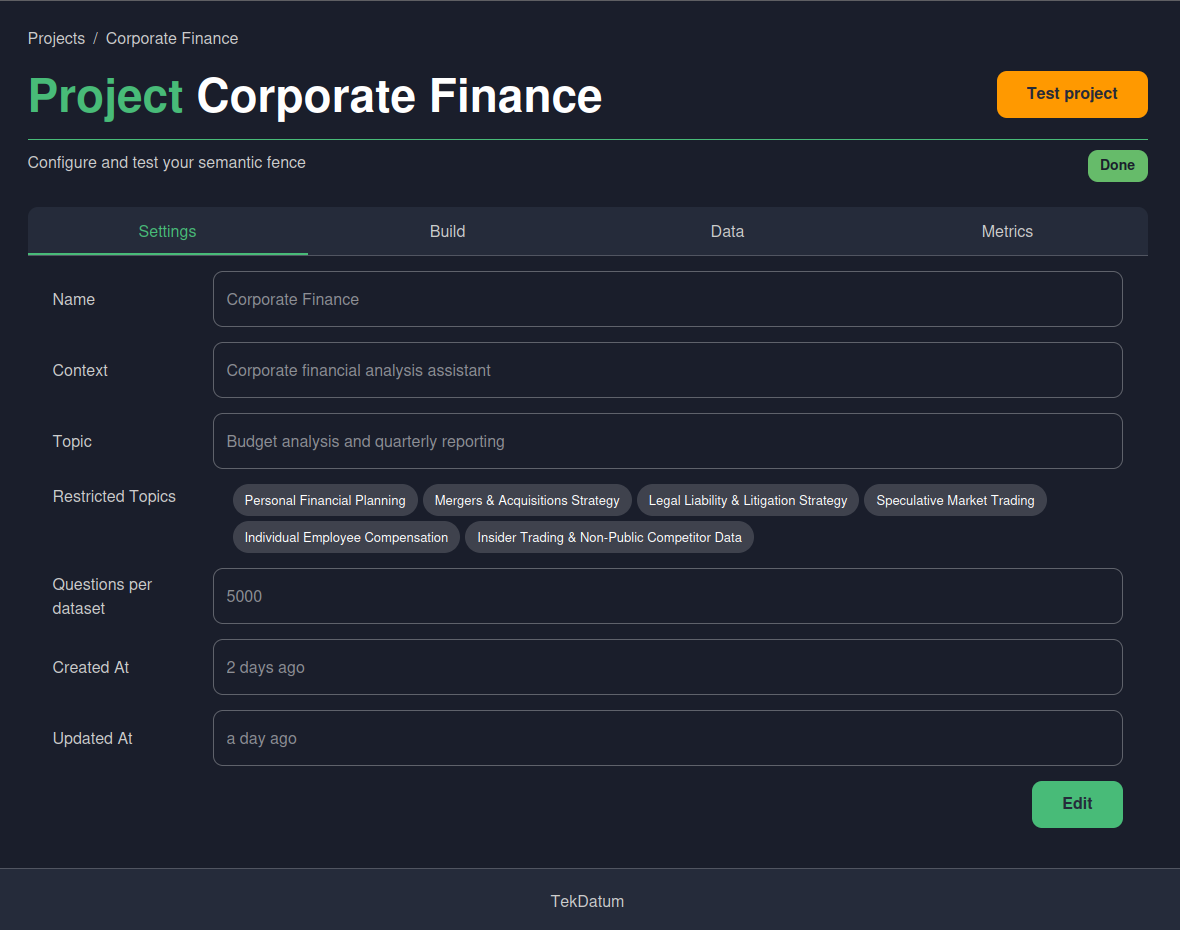 Screenshot 1 for Project Overview